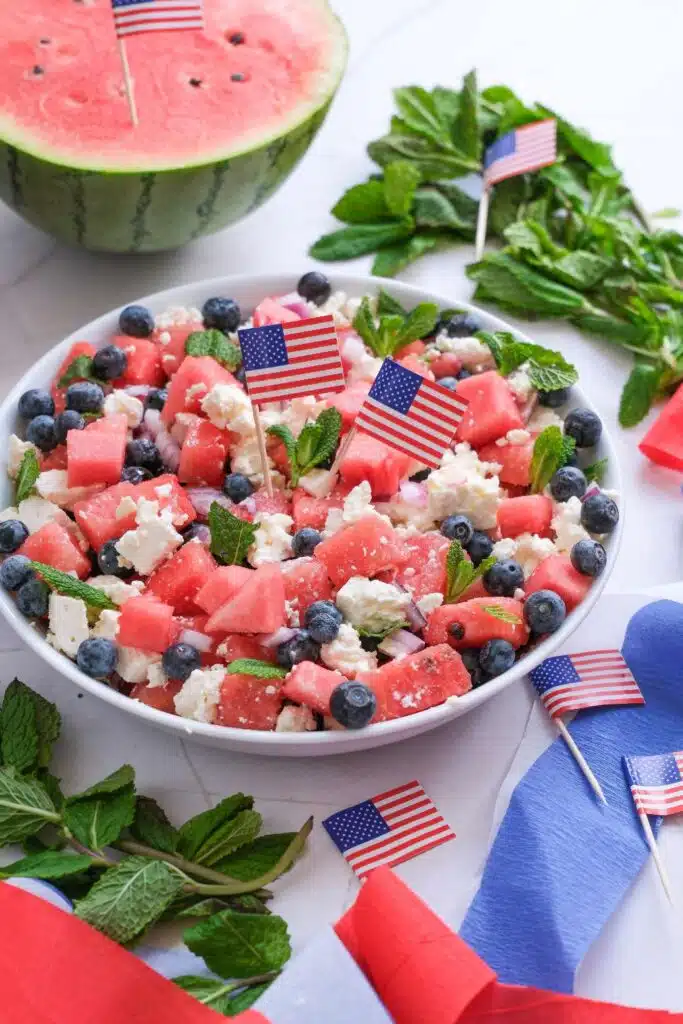 Watermelon feta salad 