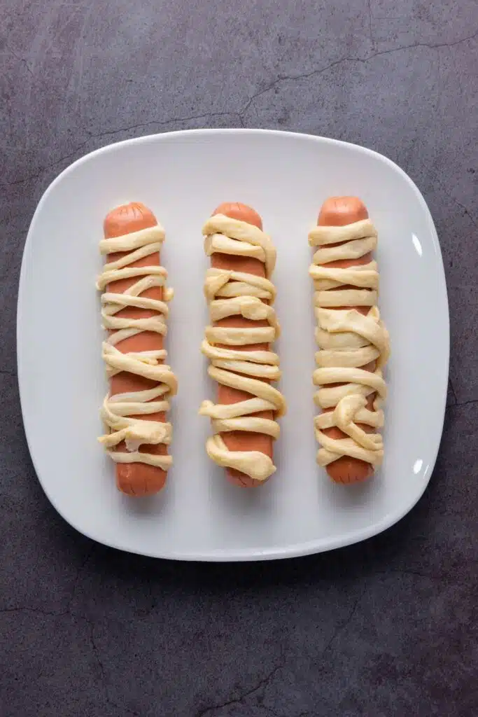Air fryer halloween mummies