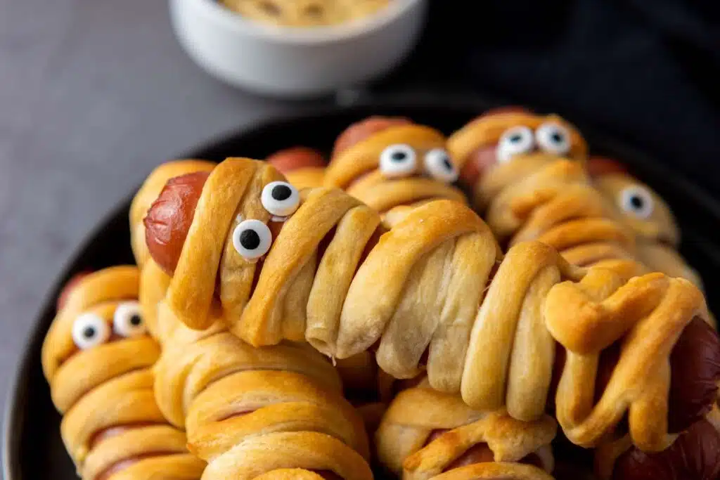 Air fryer halloween mummies
