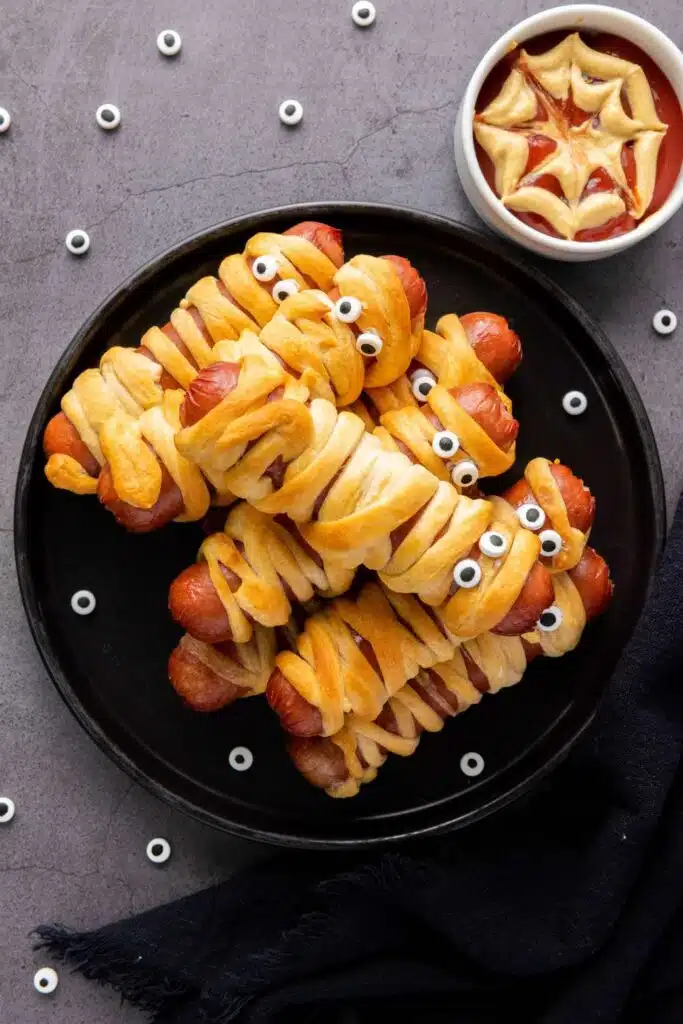 Air fryer halloween mummies