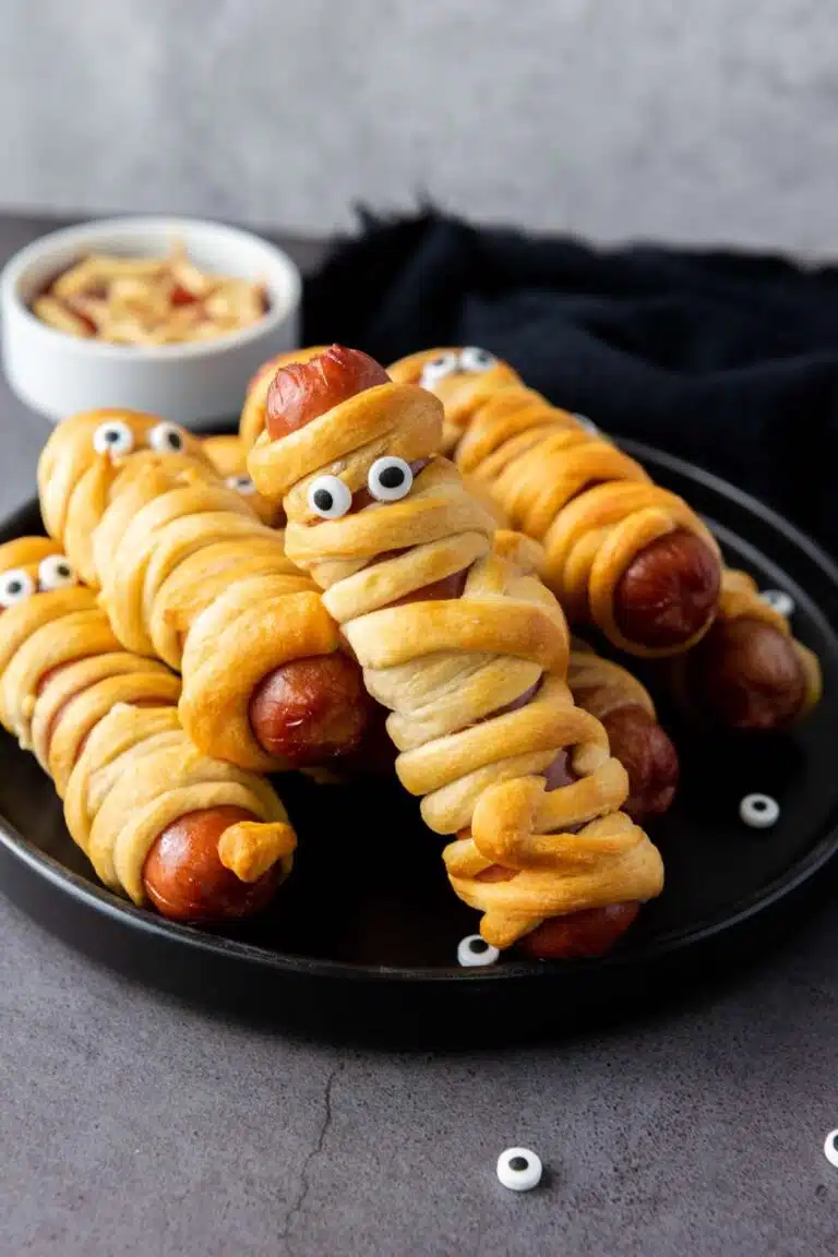Air fryer halloween mummies