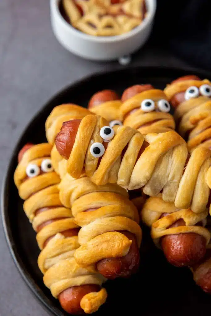 Air fryer halloween mummies