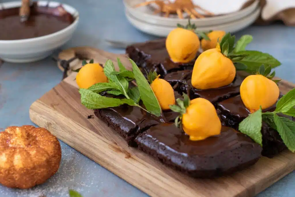 Chocolate Pumpkin Patch Brownie
