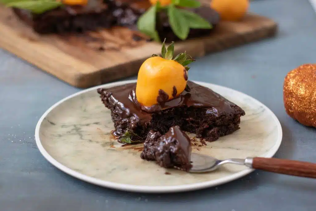 Chocolate Pumpkin Patch Brownie