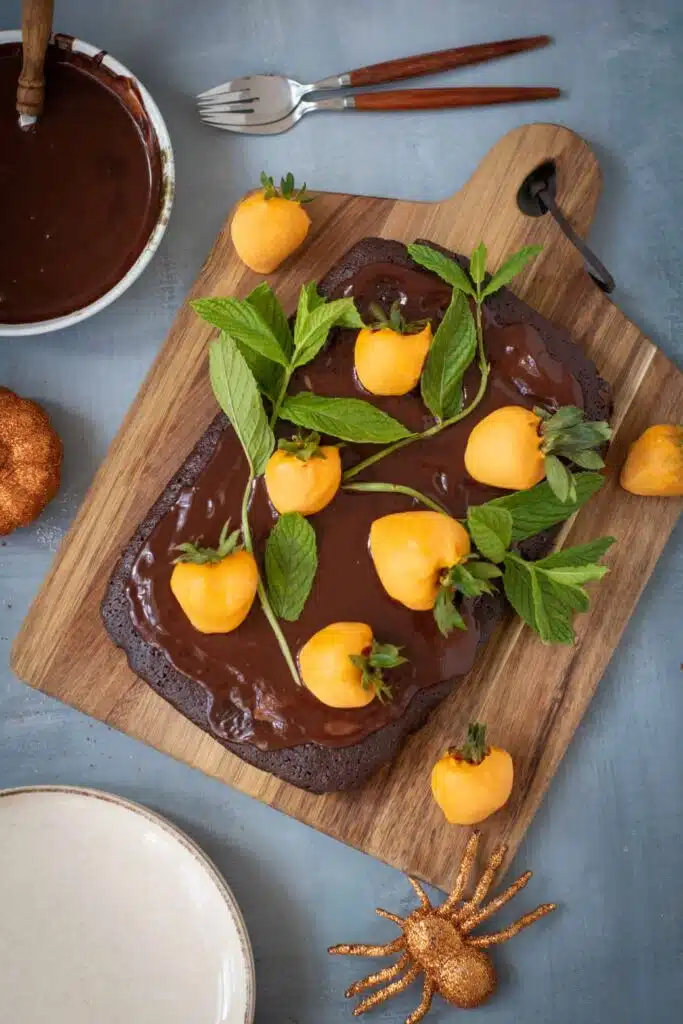 Chocolate Pumpkin Patch Brownies