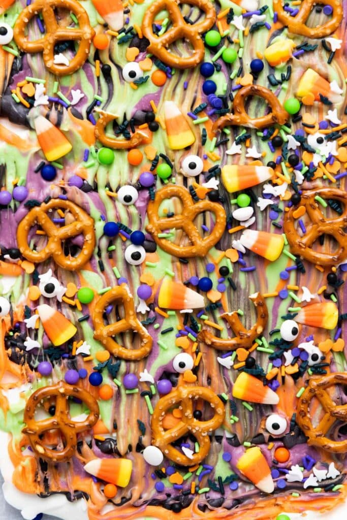 Halloween candy bark