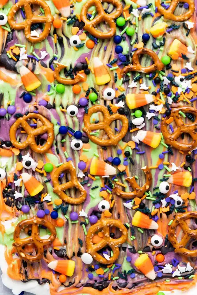 Halloween candy bark