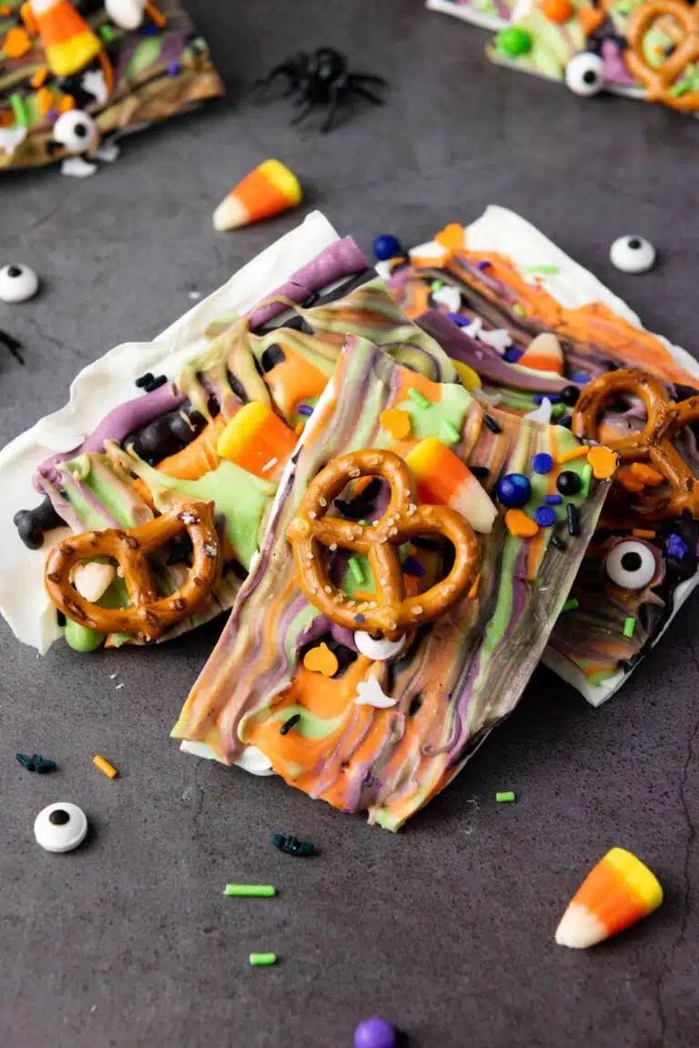 Halloween candy bark