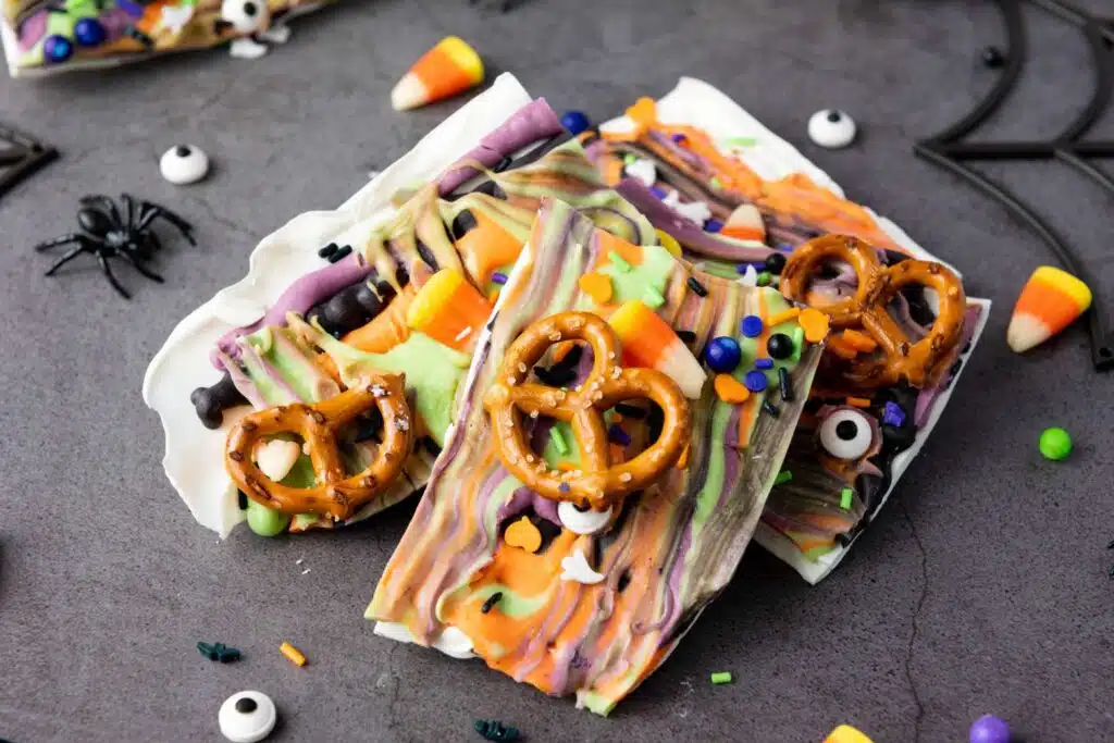 Halloween candy bark