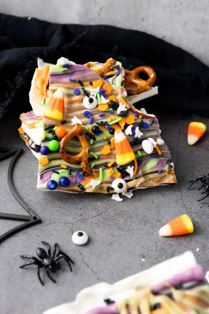Halloween candy bark