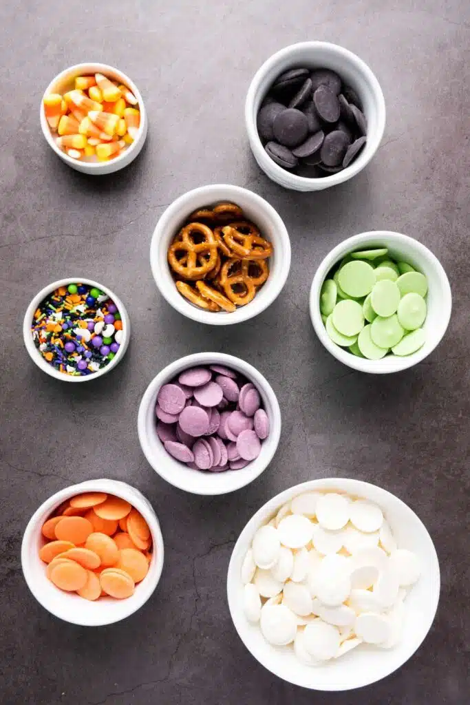 Halloween candy bark