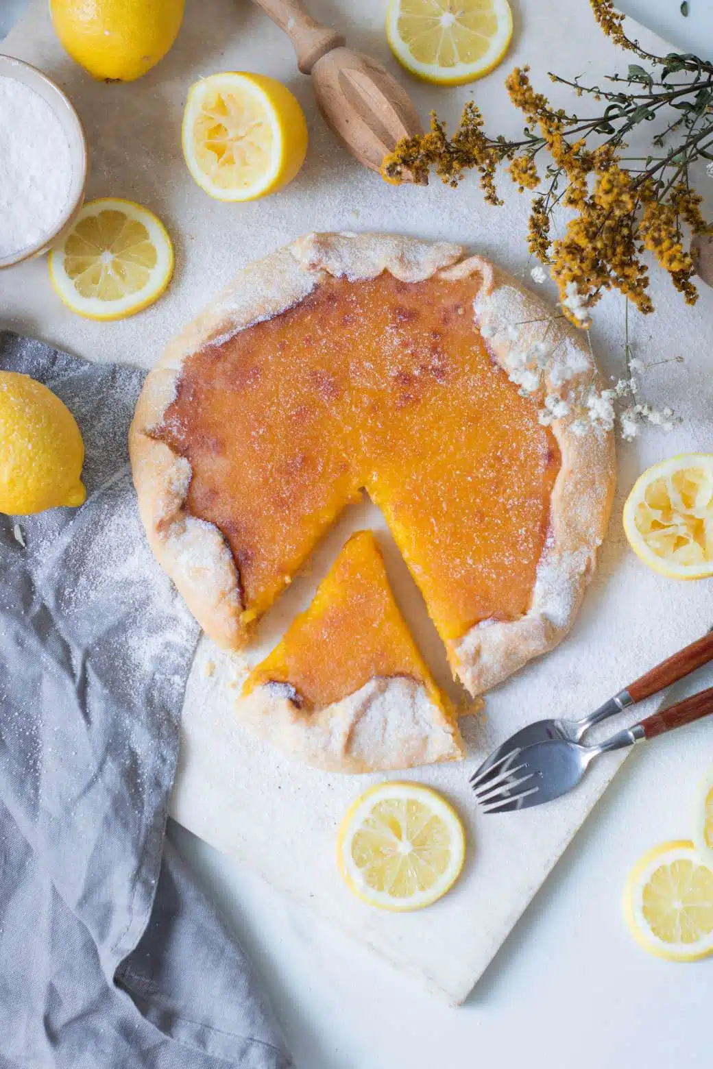 Meyer lemon curd Galette