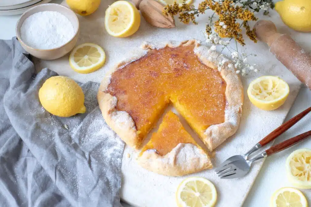 Meyer lemon curd Galette