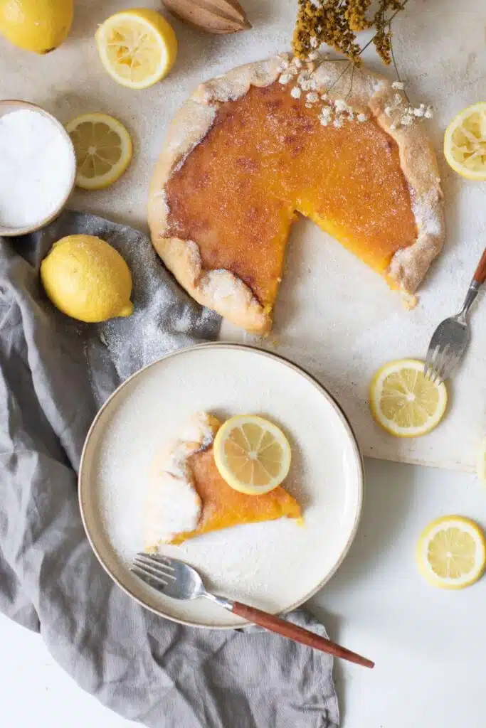 Meyer lemon curd Galette