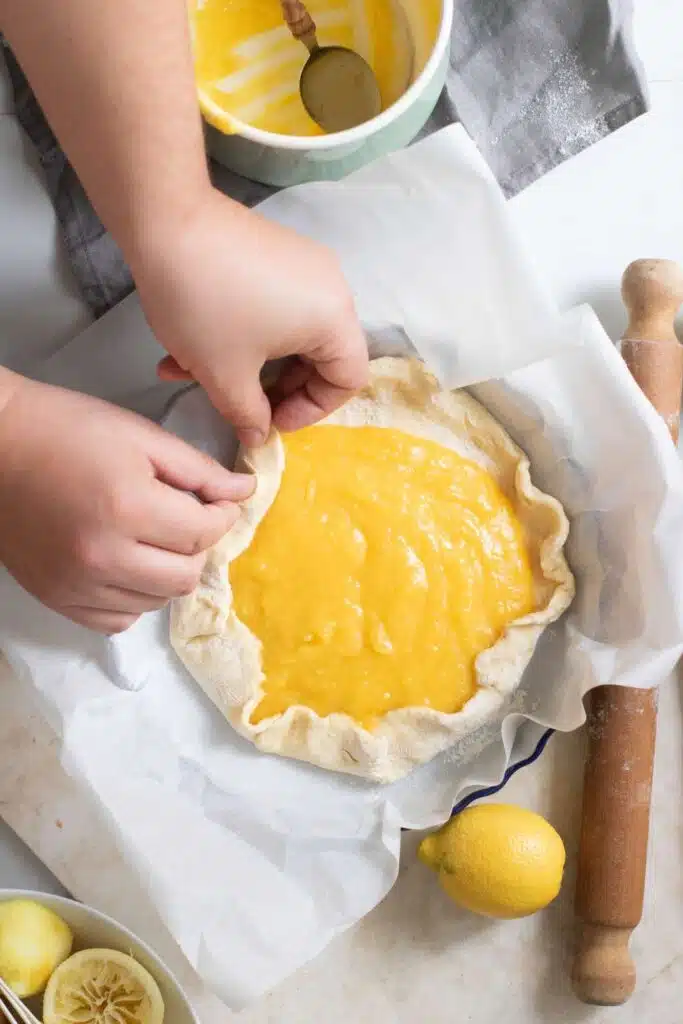 Meyer lemon curd Galette