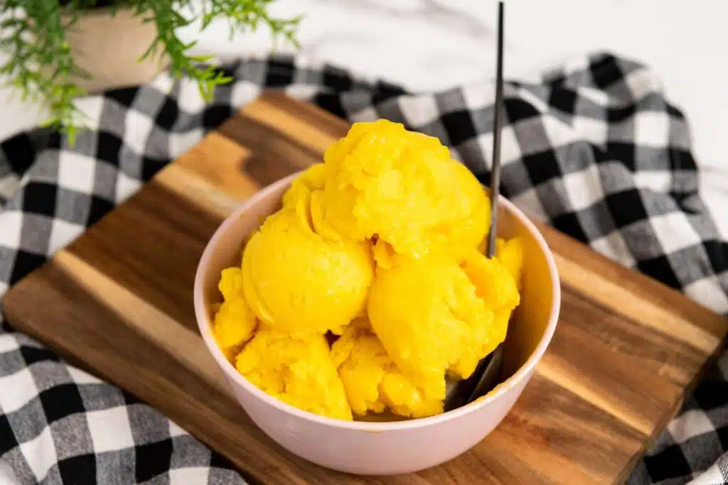 vegan mango sorbet