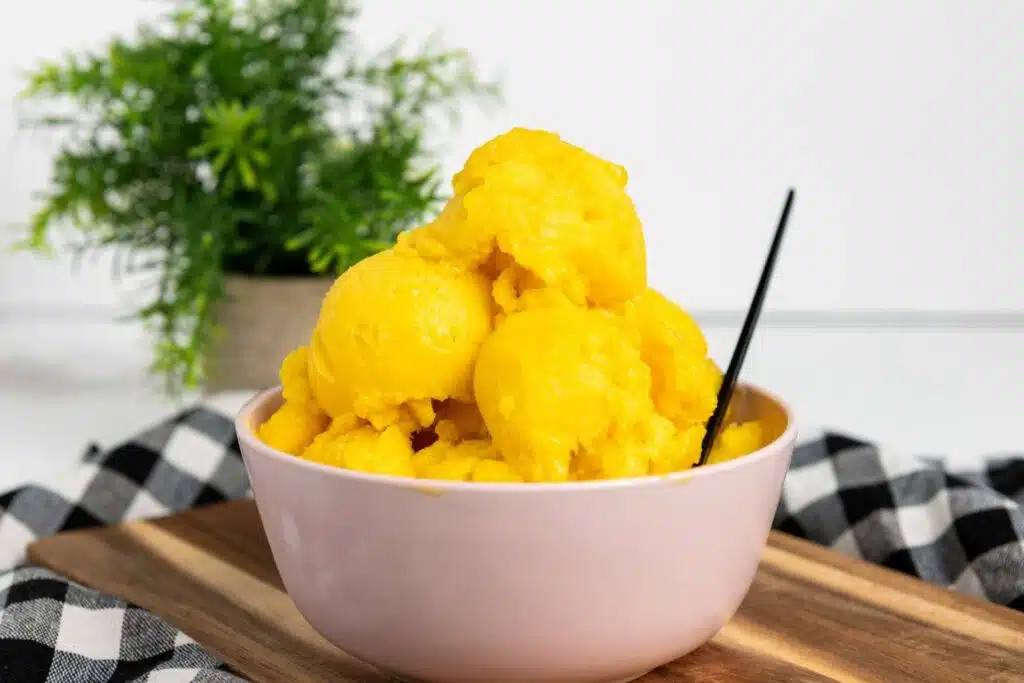 vegan mango sorbet