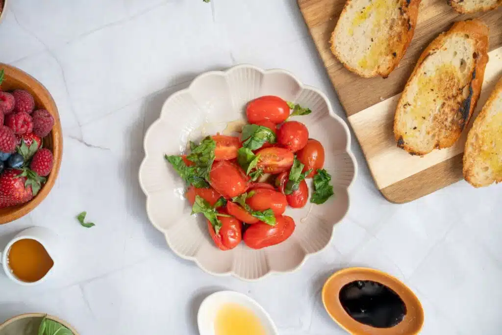 Whipped goat cheese bruschetta trilogy 