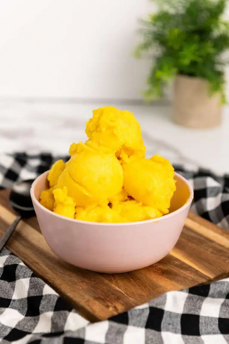 vegan mango sorbet