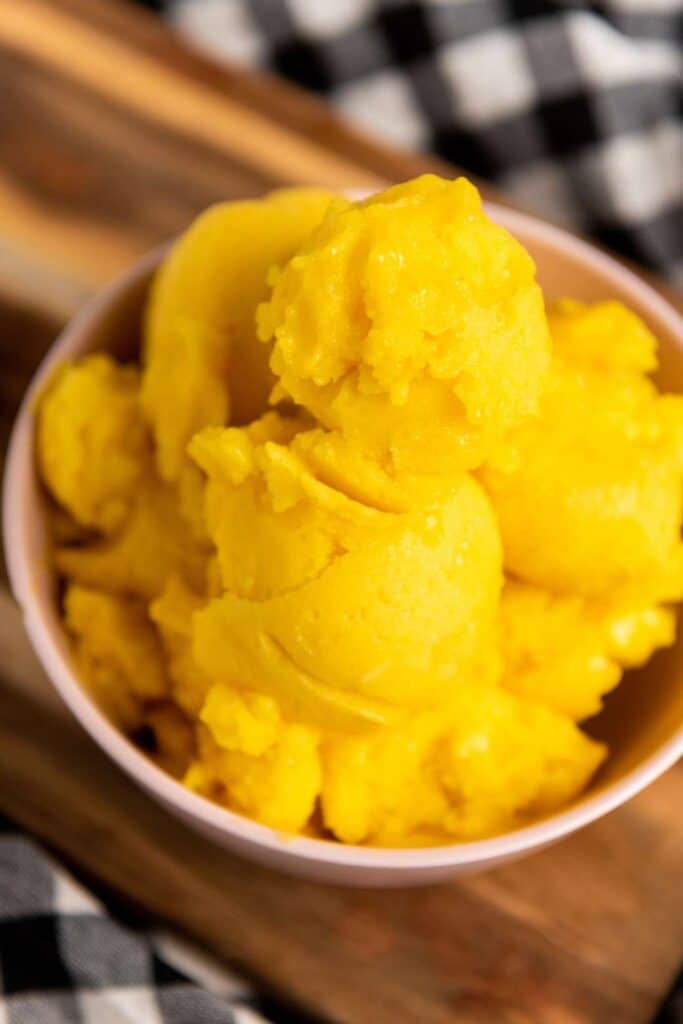 vegan mango sorbet