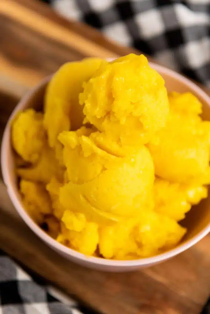 vegan mango sorbet