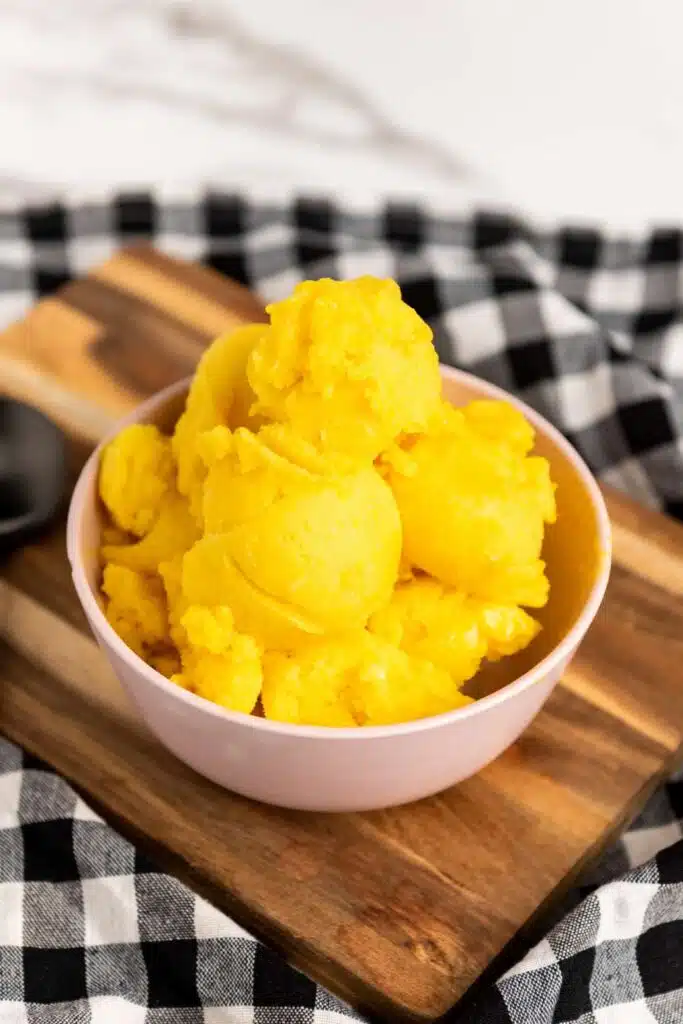 vegan mango sorbet